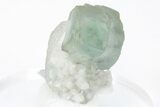 Green, Cubic Fluorite Crystals on Quartz - Inner Mongolia #216769-1
